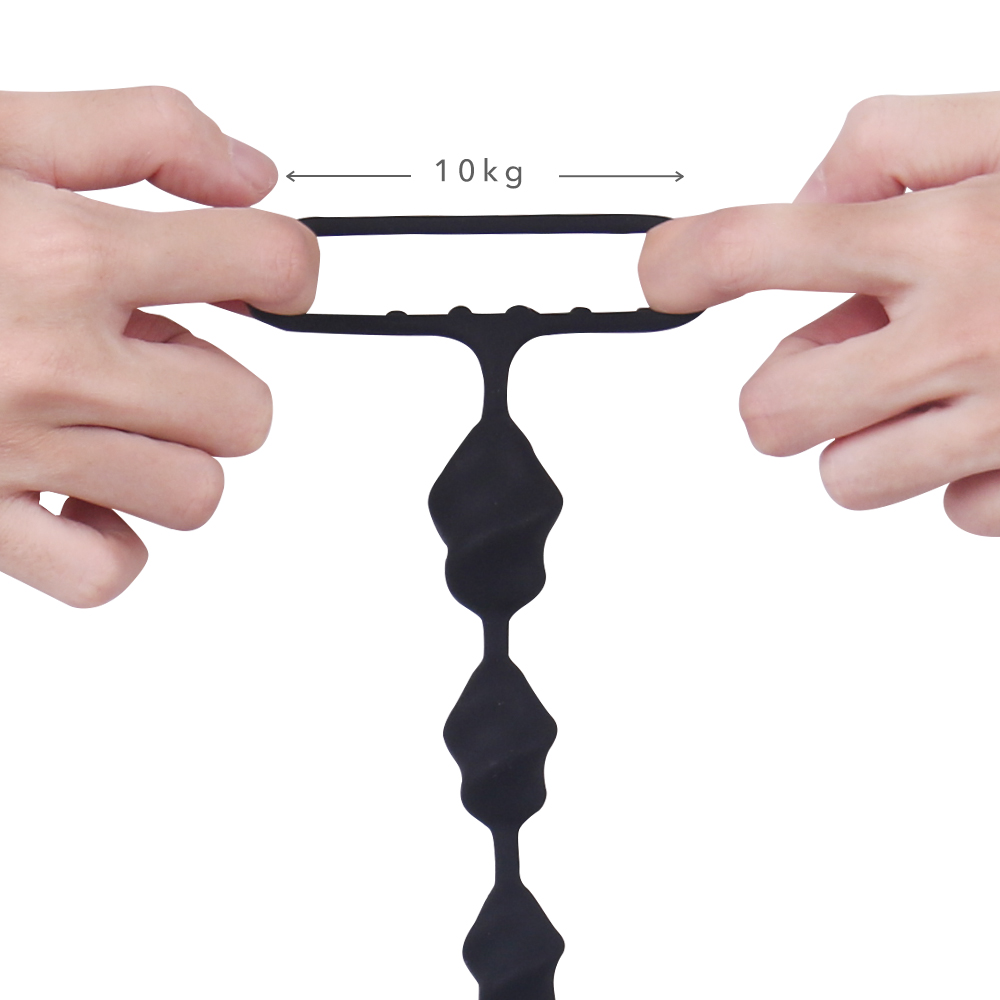 Custom Butt Plug with Silicone Anal Bead with Safe Pull Ring in Black  Pricelist, Exporter