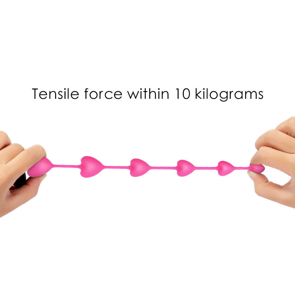 OEM Sexy Novelties 6 heart Beads Silicone Pull Chain Butt Plug Backyard Supplier, Service