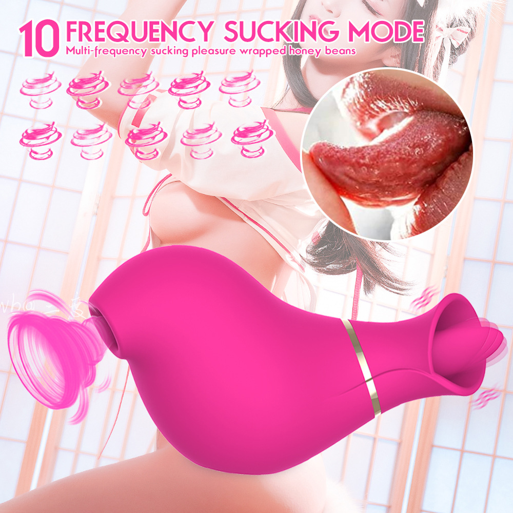 Custom 10 Frequency Tongue Licking + Sucking Vibrator Toy For Women Suppliers, Factory