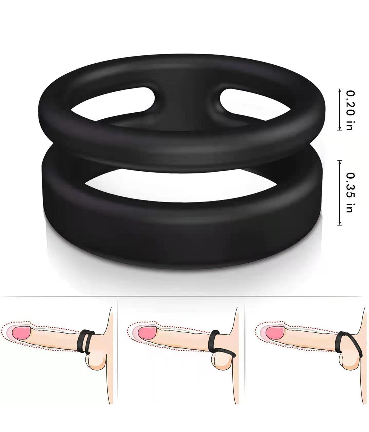 Silicone Dual Penis Ring 7