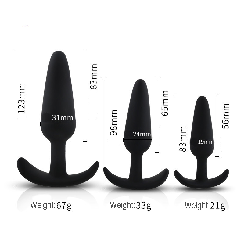 Best Pack of 3 Silicone Butt Plugs Trainer Kit Sex Toys Flared Base Prostate Sex Toys Factories, Exporter