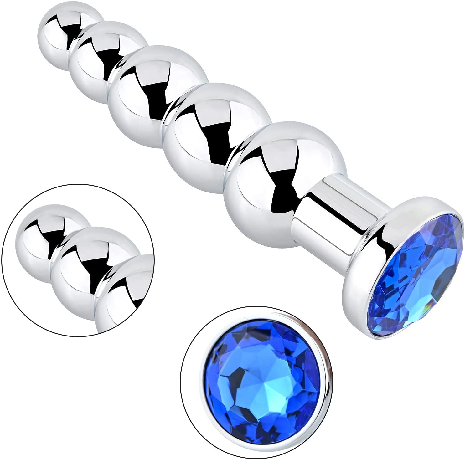 High-Quality Colourful Jewelry Metal Butt Plug Anal Trainer Toys with 5 Graduated Balls Manufacturer, Exporter