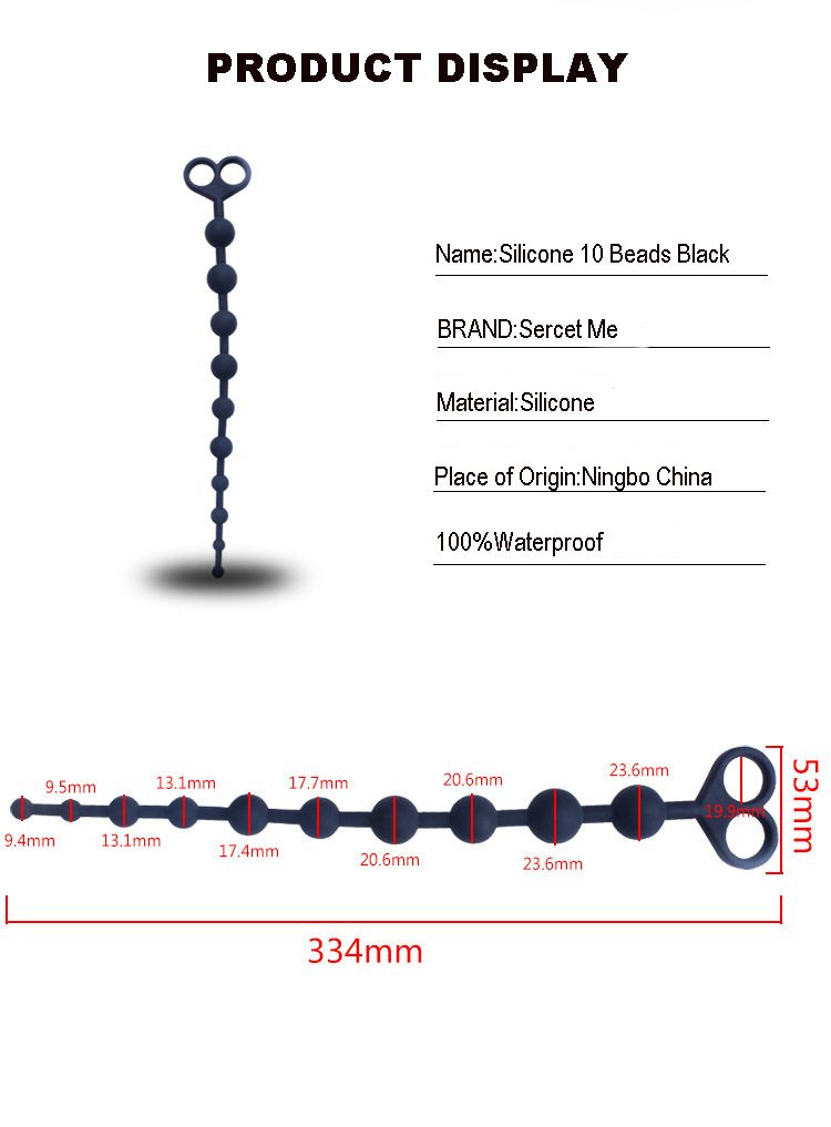 CE Certification Blush Novelties Performance Silicone Black 10 Anal Beads Pricelist, Company