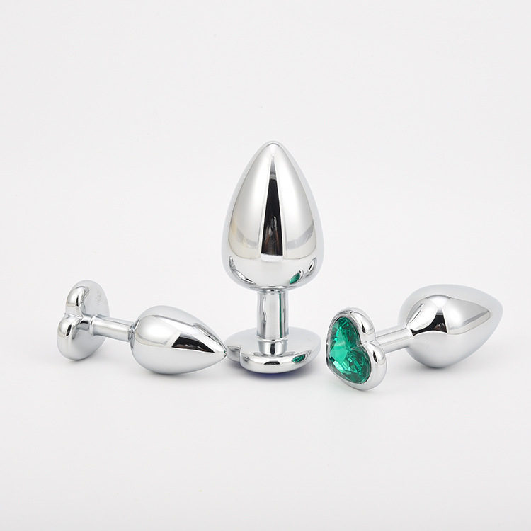 Cheap Luxury Metal Butt Toys Heart Shaped Anal Trainer Jewel Butt Plug Manufacturer, Exporter