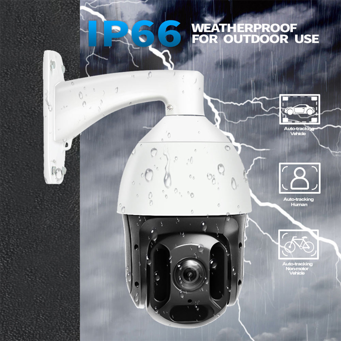 3MP Poe Outdoor Security IP Camera IP66 Weatherproof PTZ Speed Dome Camera Support Autotracking Human &amp; Vehicle Detection
