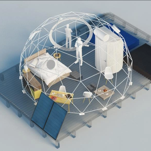 6m Cheap Factory Price Dome House Prefabricated with Aluminum Frame