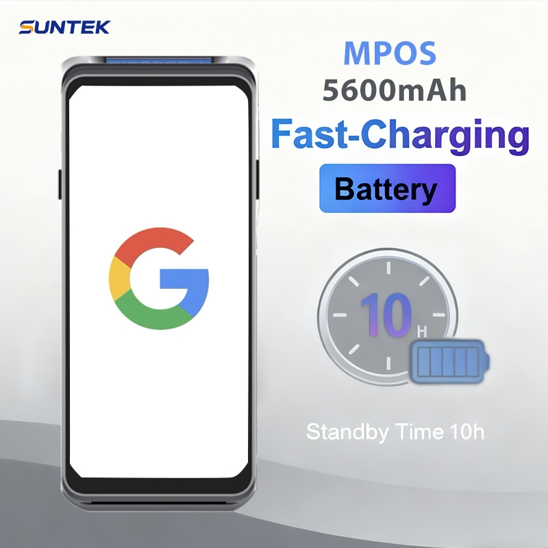 Suntek Portable Mobile Wireless 2GB RAM NFC Handheld Android PDA 2D Barcode Scanner POS Terminal with Built in Thermal Printer