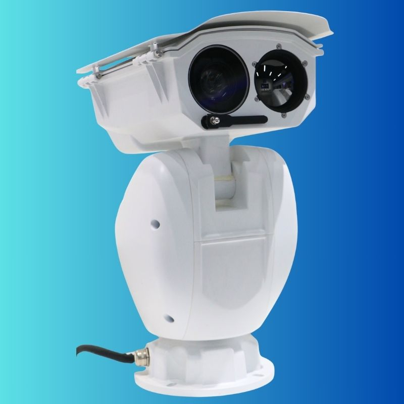 Weatherproof PTZ Camera with Dual-Spectrum Imaging for Perimeter and Facility Protection