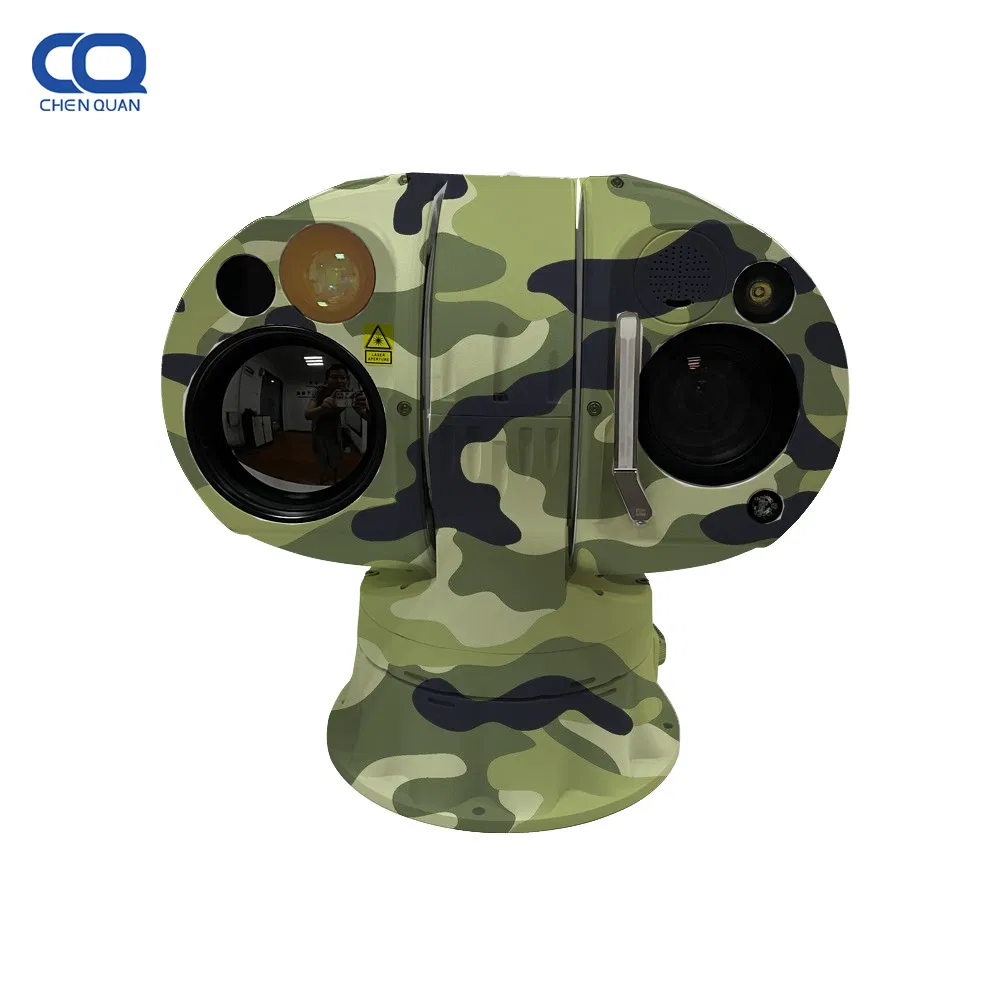 4MP 33X 384X288 50mm IR Target Intrusion Detection Vehicle Mounted Ai Thermal PTZ Camera with Green Flashing Warning Light