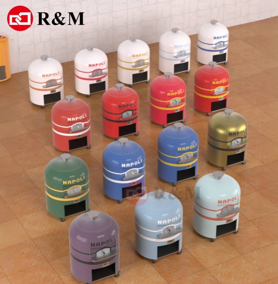 a Neapolitan Stoke Mobile Movable Counter Top Multi Color Halo Mini Tabletop Italia Woodburner The Dome Pizza Oven Dome Forno Barbeque Cost for Food Truck Cart