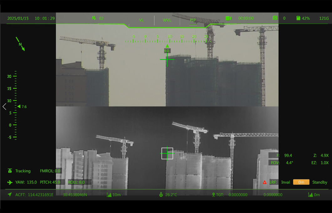 1280X1024 High Resolution 2 Axis 90mmx4-Sensors Ai Thermal Imaging Camera