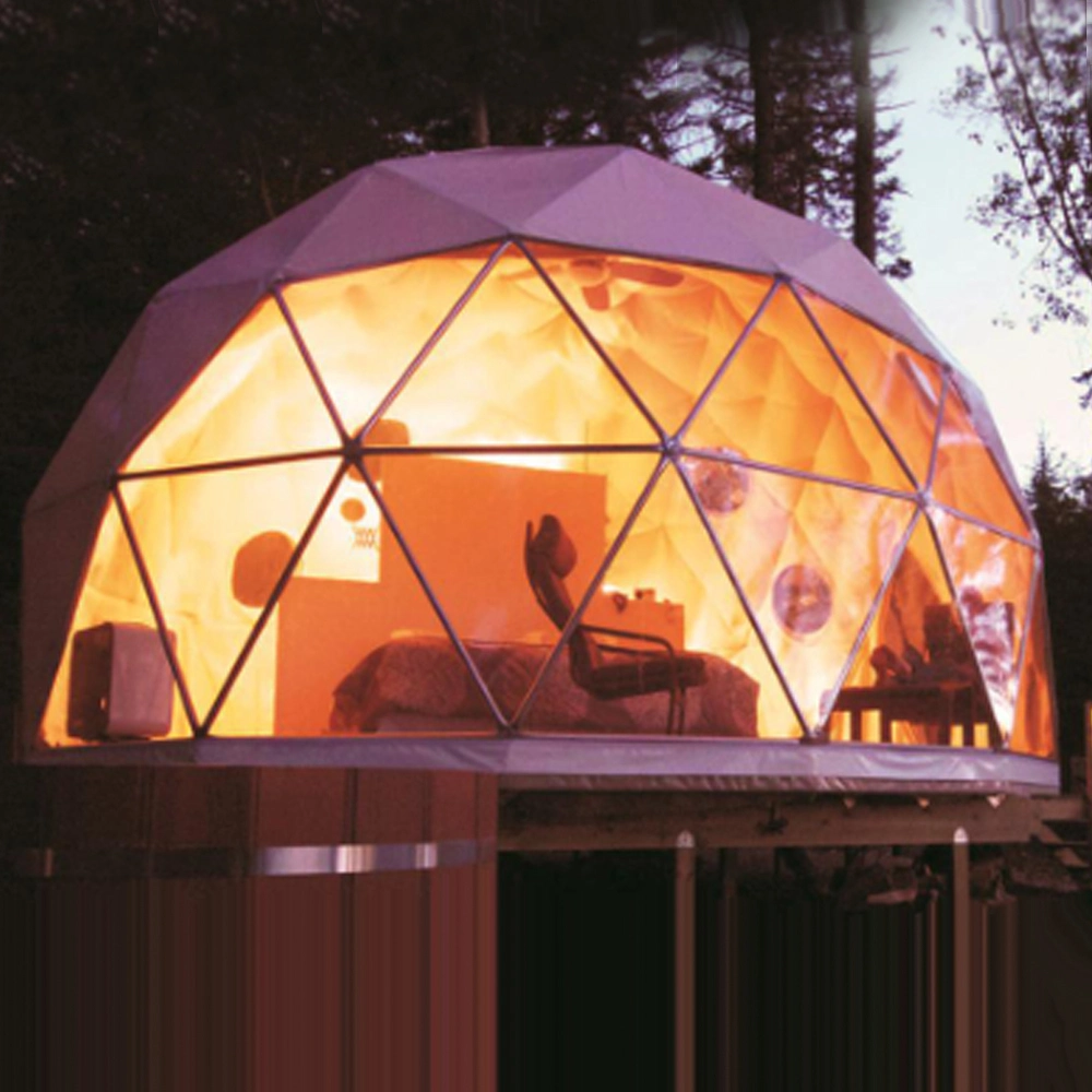 Transparent Prefab Geodesic Dome Tent House for Dwelling Yoga