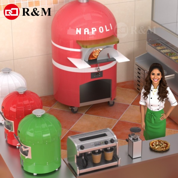 a Neapolitan Stoke Mobile Movable Counter Top Multi Color Halo Mini Tabletop Italia Woodburner The Dome Pizza Oven Dome Forno Barbeque Cost for Food Truck Cart