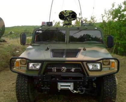 4MP 33X 384X288 50mm IR Target Intrusion Detection Vehicle Mounted Ai Thermal PTZ Camera with Green Flashing Warning Light