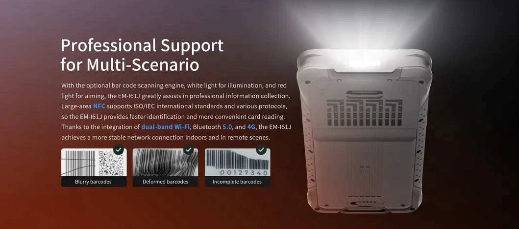 Rugged Handheld Smart PDA Scanning Function