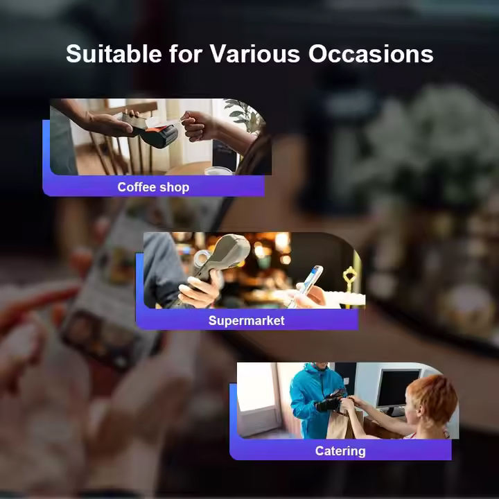 Edoo Vs50 58mm Thermal Label Printer 5.45 Inch Display NFC Wireless Data POS Terminal for Mobile Cashier Take-Away Teceipt