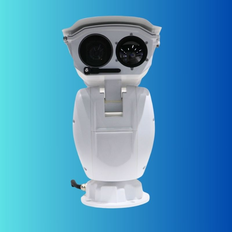 Weatherproof PTZ Camera with Dual-Spectrum Imaging for Perimeter and Facility Protection