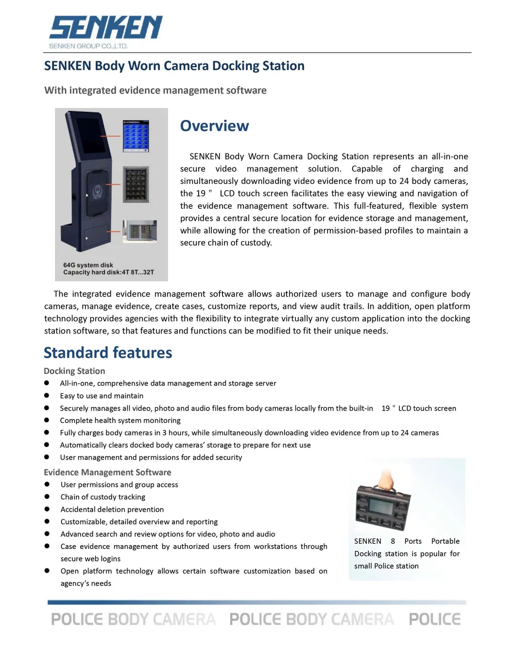Body Worn Camera Docking Station