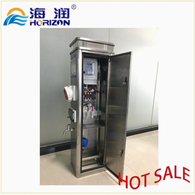 Corrosion-Resistant Service Pedestal Saltwater Rated for Coastal Power/Water Supply