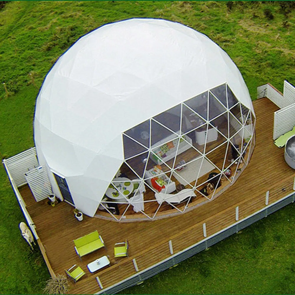 Transparent Prefab Geodesic Dome Tent House for Dwelling Yoga