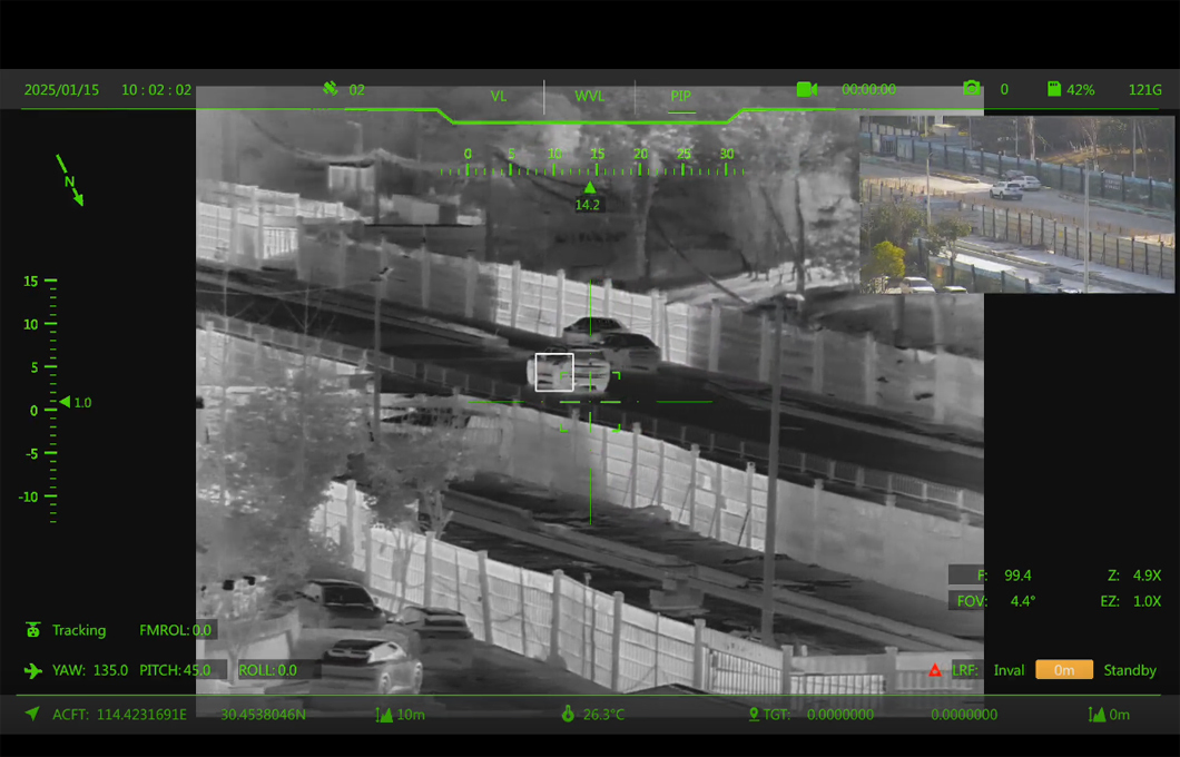 1280X1024 High Resolution 2 Axis 90mmx4-Sensors Ai Thermal Imaging Camera