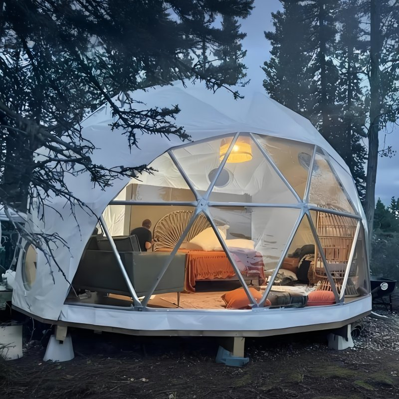 New Luxury Sleeping Space Mobile Portable Outdoor Waterproof Camping Dome Tent House High-End Prefabricated, with Party Bedroom