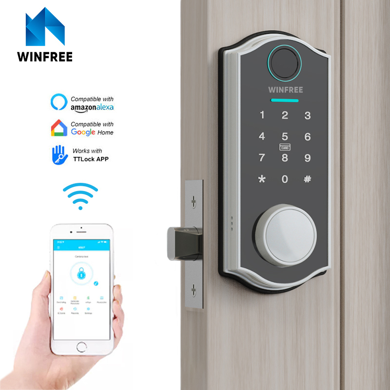 Intelligent Fingerprint Ttlock WiFi Password Security Electronic Digital Deadbolt Smart Door Lock