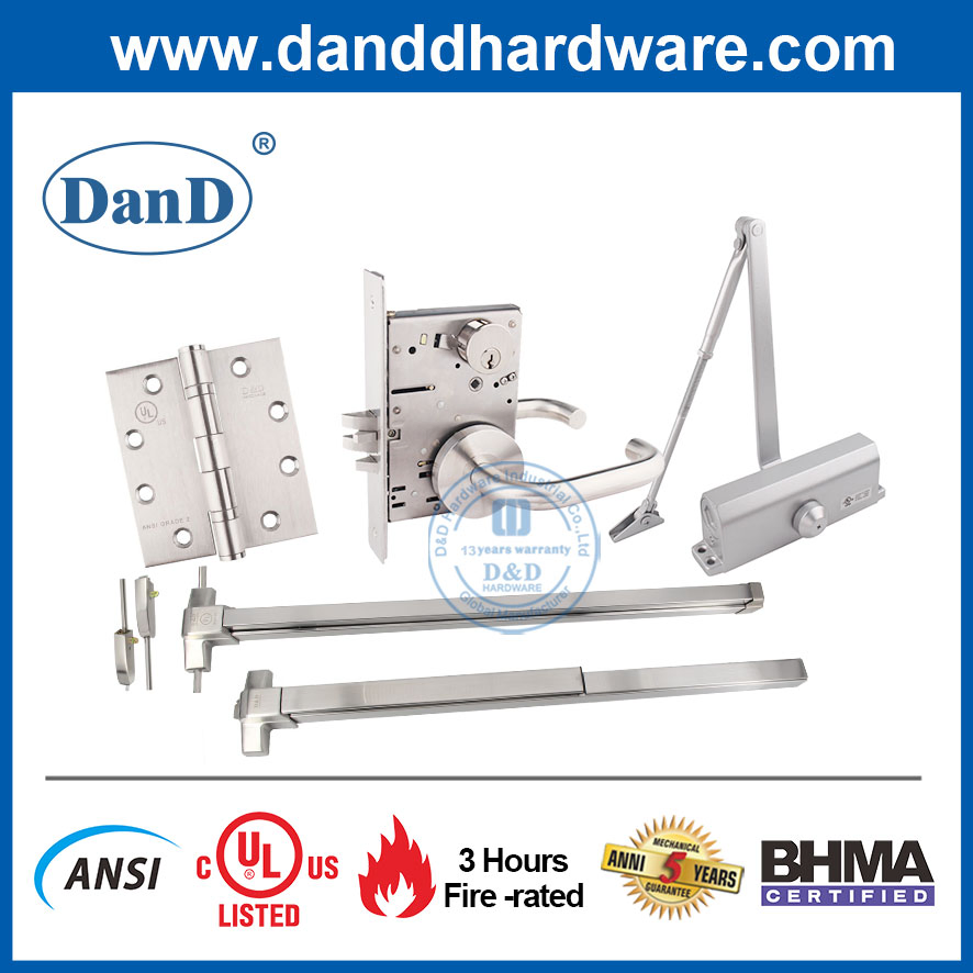 China Supplier UL Listed Vertical Rod Panic Bar Emergency Exit Hardware