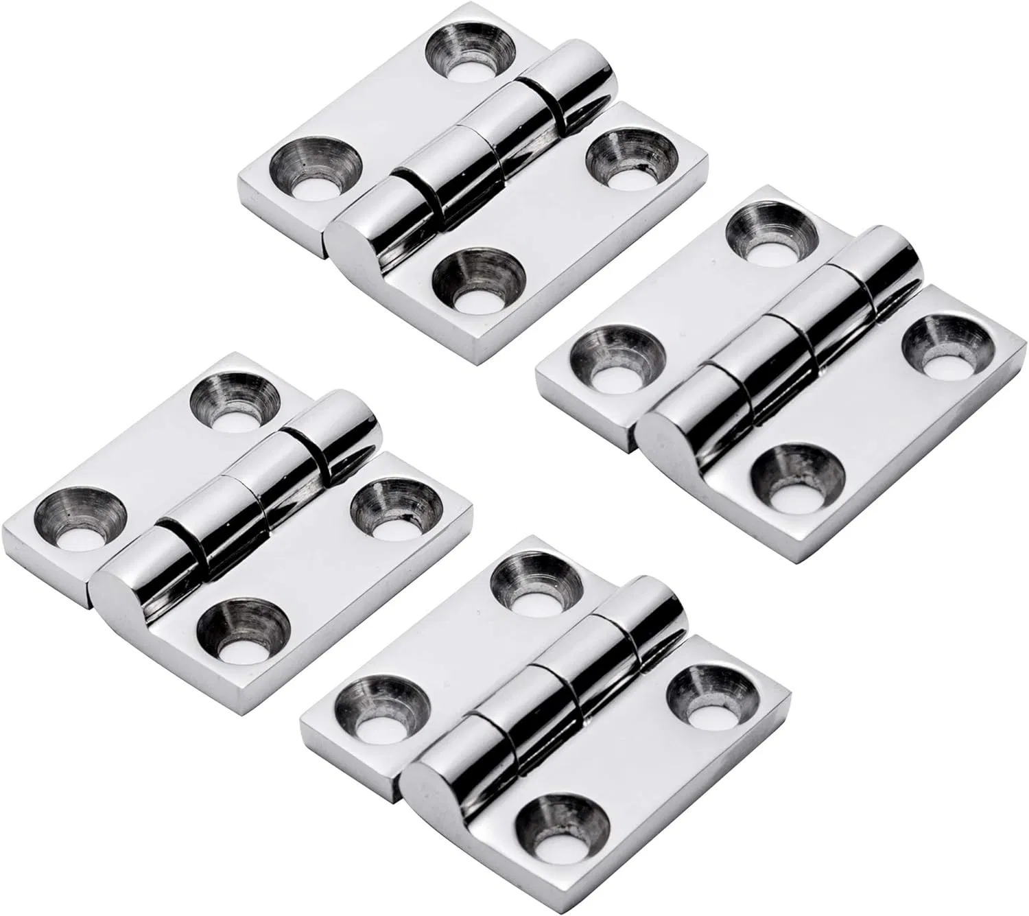 316 Stainless Steel 1-1/2 Inch × 1-1/2 Inch, Heavy Duty Casting Solid Butt Hinges, Boat Hatch Hinges Use for Boat Yacht, Pack of 4, Include Screws