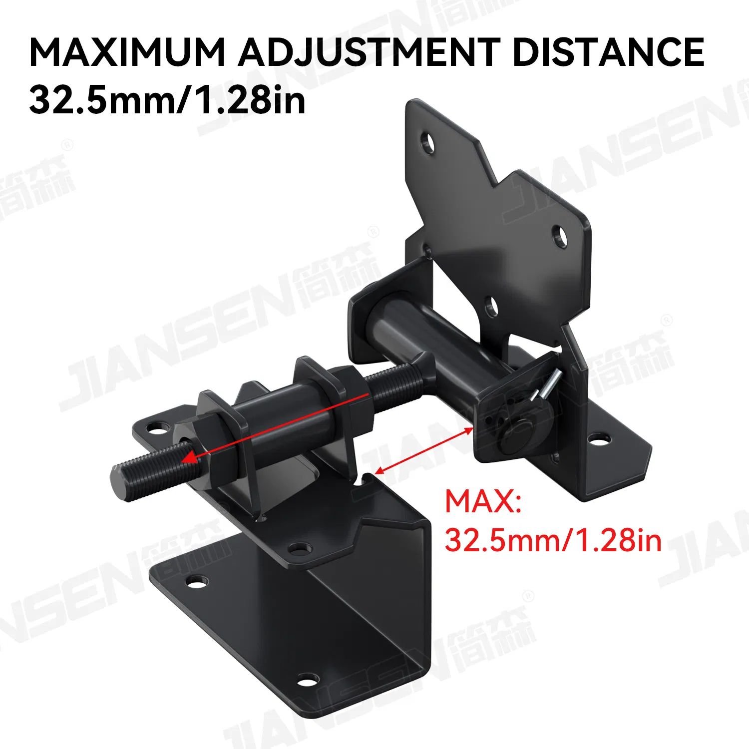 Modern Black Powder Coating PVC Fence Gate Hinge Stainless Steel Fence Hinge Adjustable PVC Easy Installation Fence Gate Hinge