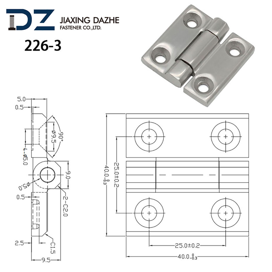 4 Inch Velvet Gift Double Action Spring Pins Jewelry Box Concealed Heavy Duty Wire Core Hinge