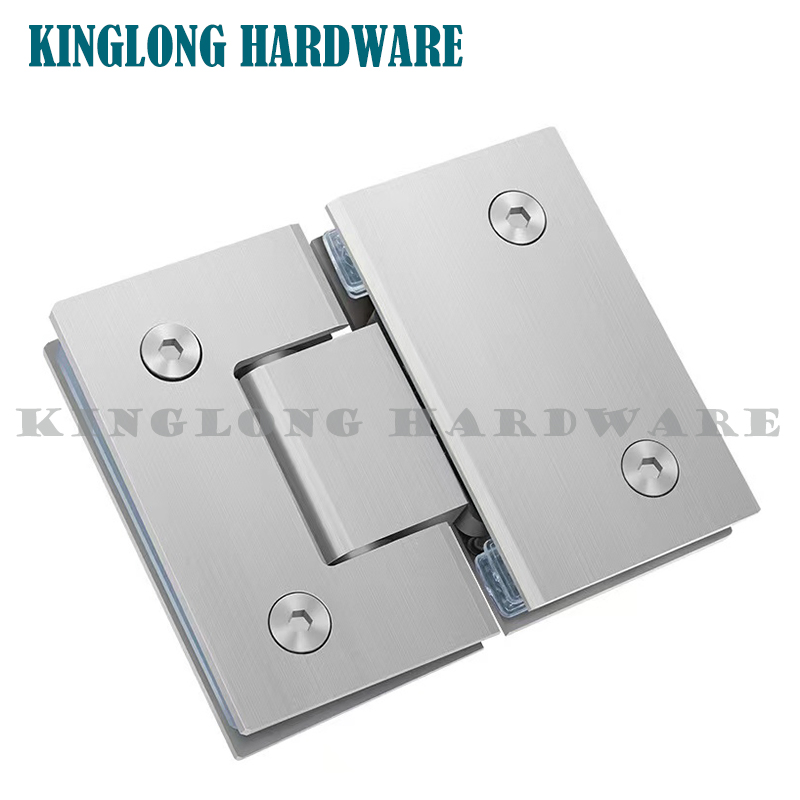 Heavy Duty Stainless Steel Bathroom Hardware Fitting 180 Degree Glass to Glass Shower Hinge