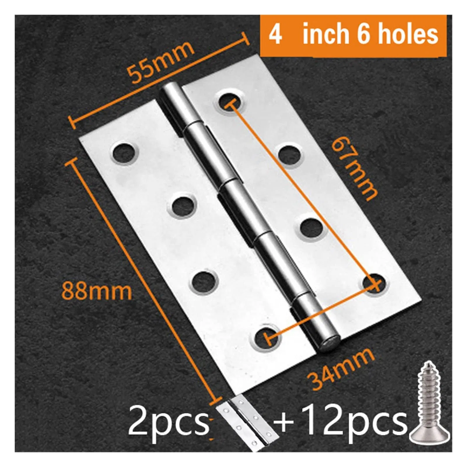 Customized Ss201 304 Iron Metal Polished Spring Door Stainless Steel Hinge for Wooden Door