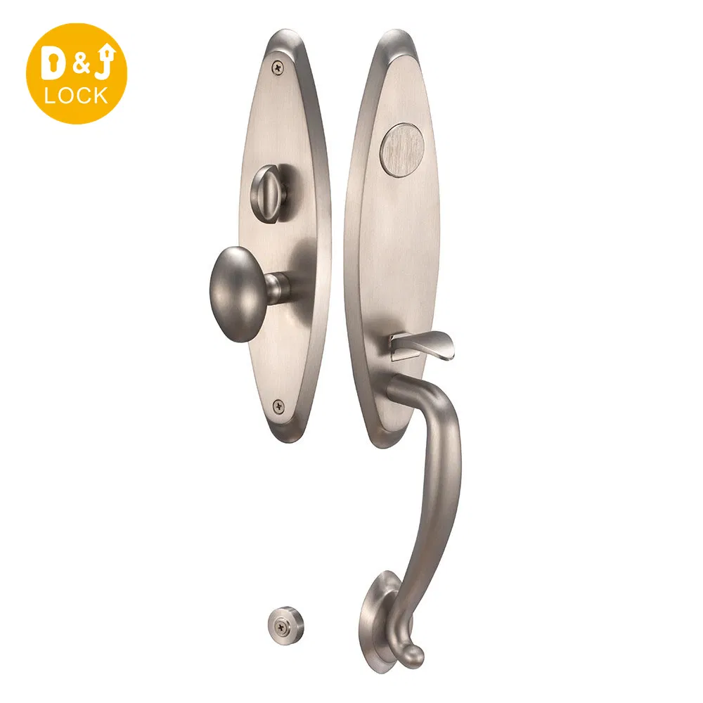 Solid Forged Brass Handle Set Keys Entry Handle Set Mechanical Door Lock