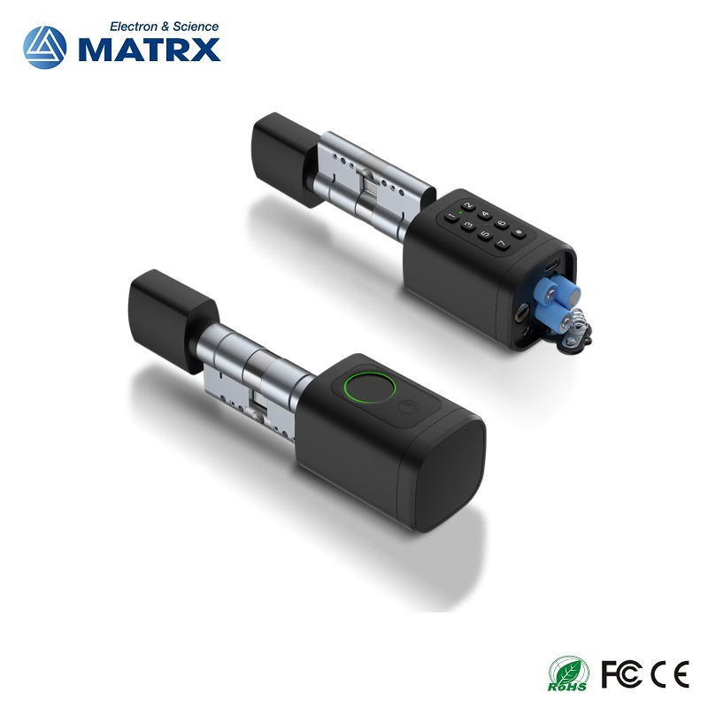 Ttlock APP Fingerprint and Password Smart Door Cylinder Lock with Europe Standard