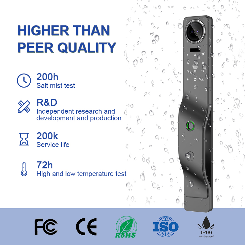Fully Automatic Electric Lock WiFi Face ID Smart Lock Active Intercom Fingerprint Door Lock