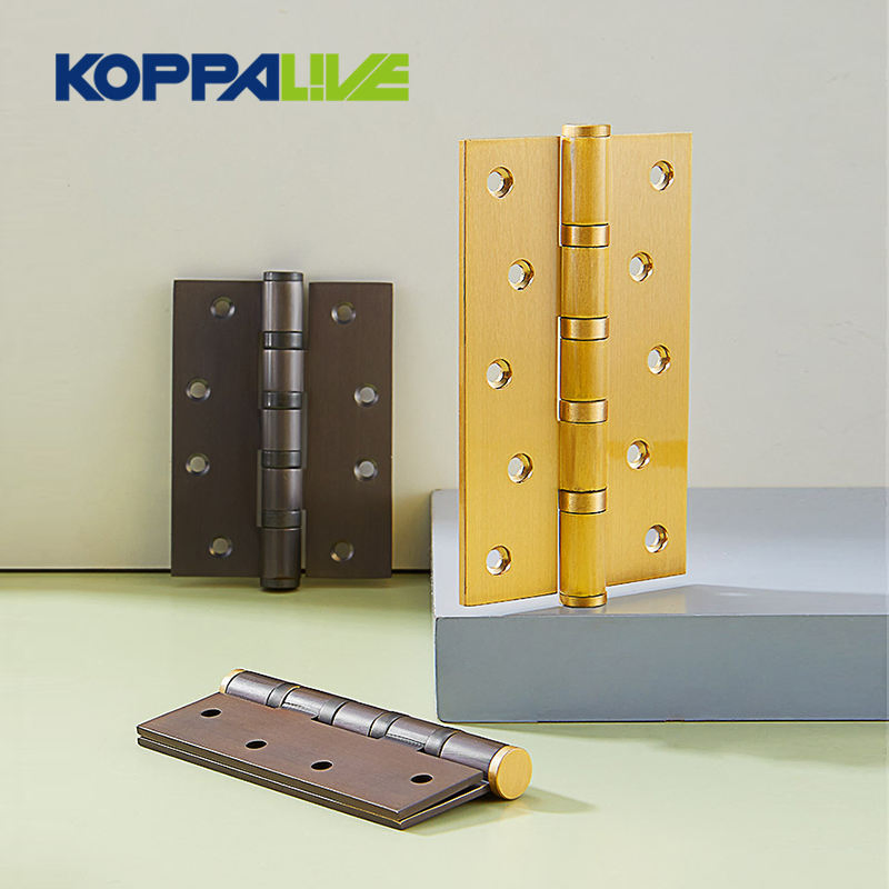 Koppalive Luxury Brass Butt Hinge 4 Inch &amp; 5 Inch Heavy Duty Silent Mute Plain Ball Bearing Folding Full Mortise Door Hinge