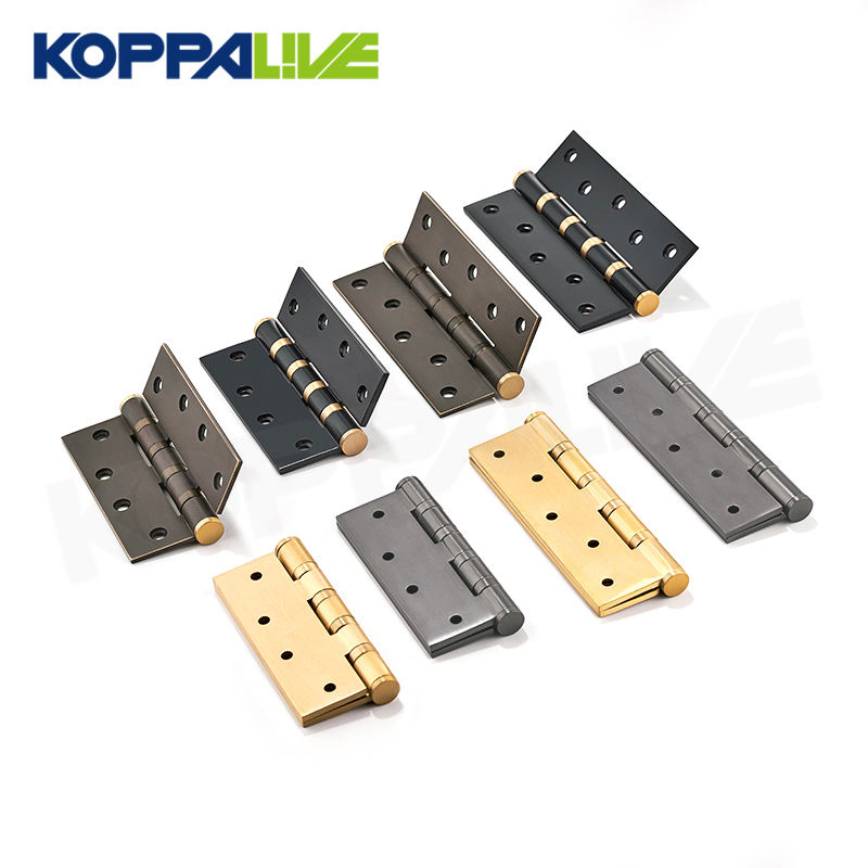 Koppalive Brass Door Hinges 4 Inch &amp; 5 Inch for Indoor Bedroom Doors Wooden House Doors Flush Mount Butt Hinges for Home
