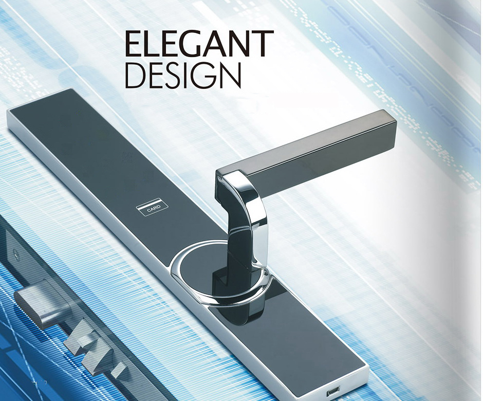 Design New Fashion Durable WiFi Blurthhon Hotel Card Lock System with Sdk and APP