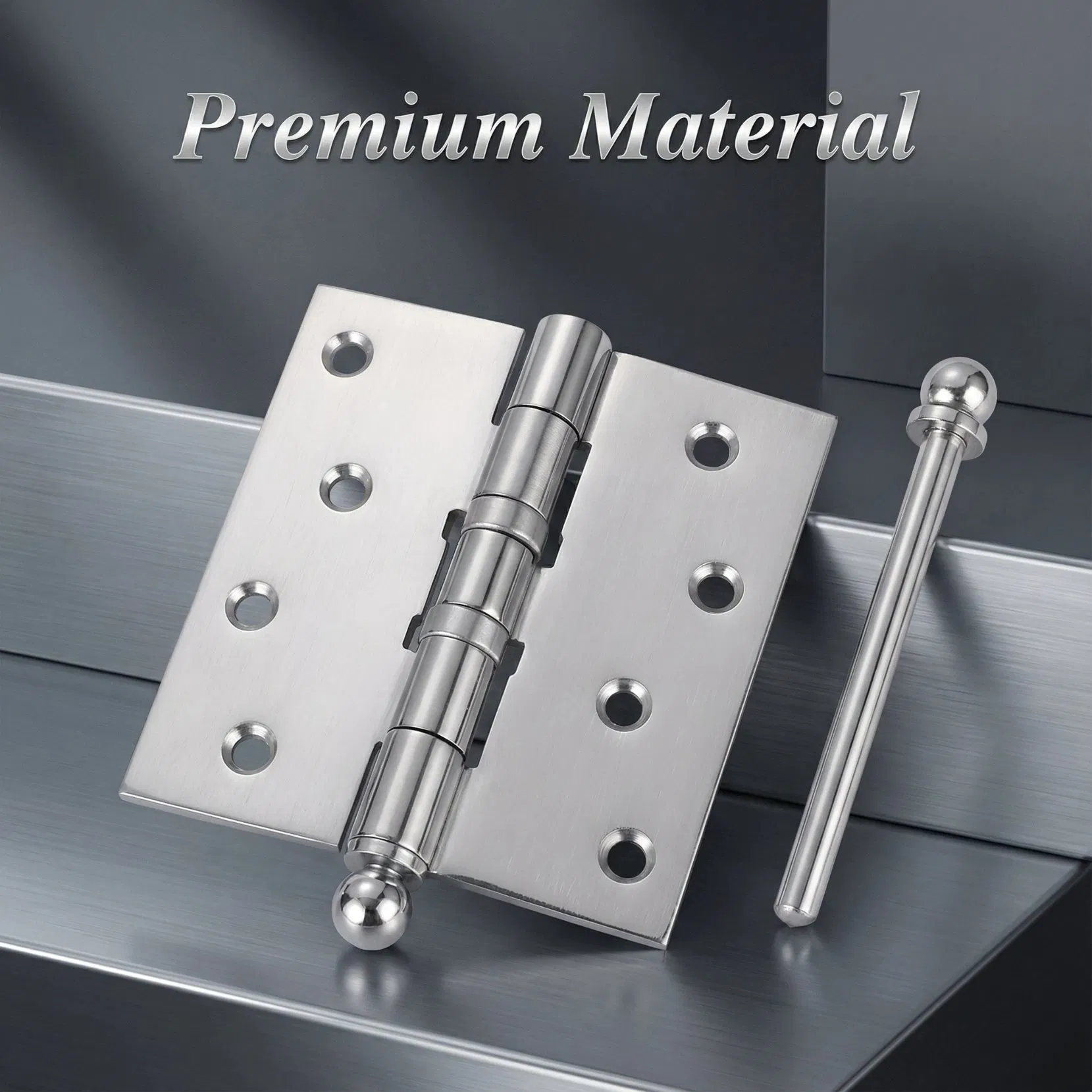 2bb Square Iron Butt Door Hinge with Big Ball Head and Top