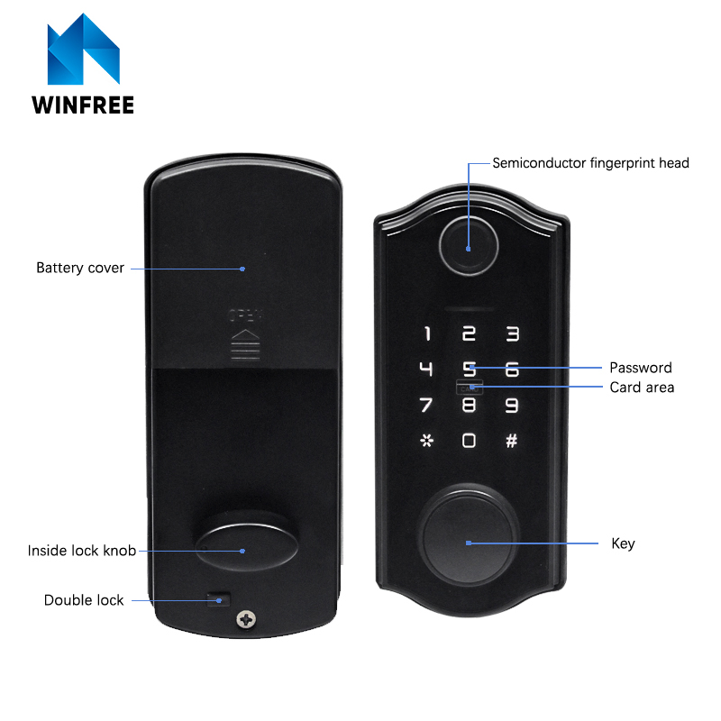 Intelligent Fingerprint Ttlock WiFi Password Security Electronic Digital Deadbolt Smart Door Lock