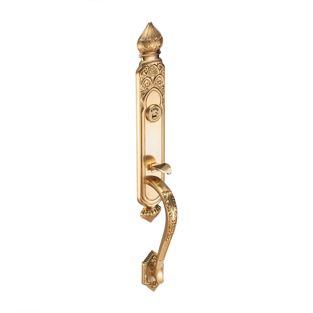 Golden Safe Zinc Alloy Solid Keys Handle Mechanical Door Lock
