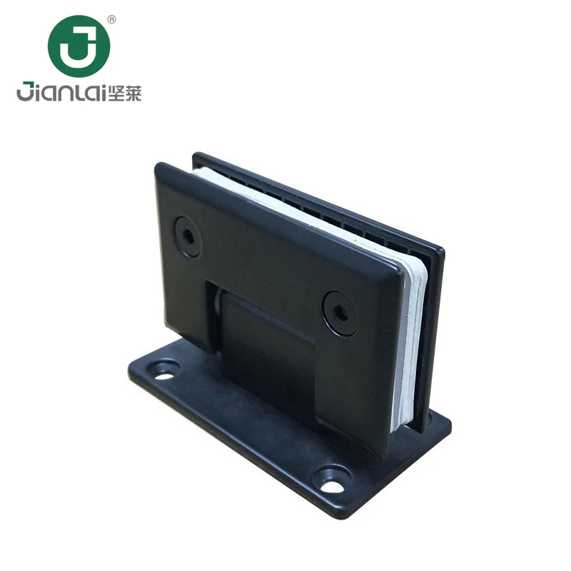 90 Degree Powder Spraying Matte Black Sliding Door Hardware Wall to Glass Shower Hinge