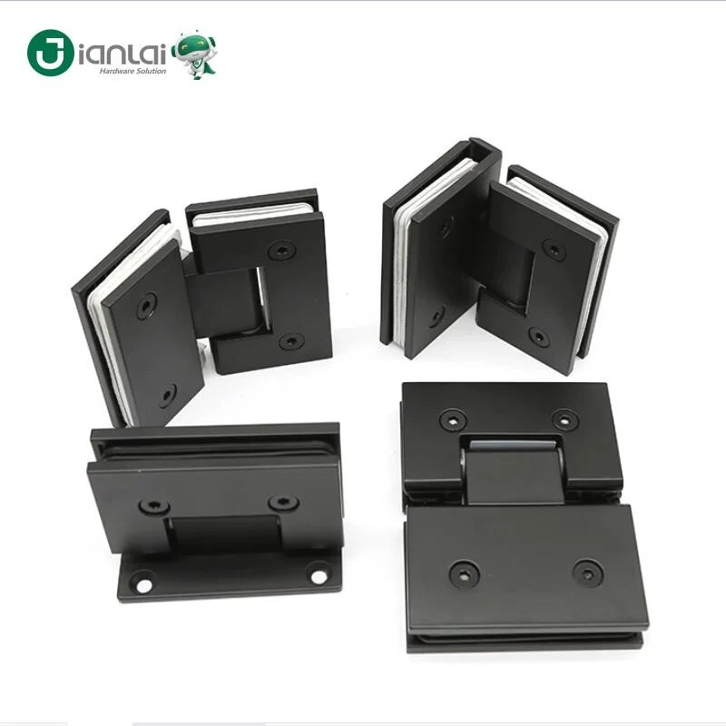Stainless Steel Glass to Wall Matt Black Glass Door Pivot Shower Hinge