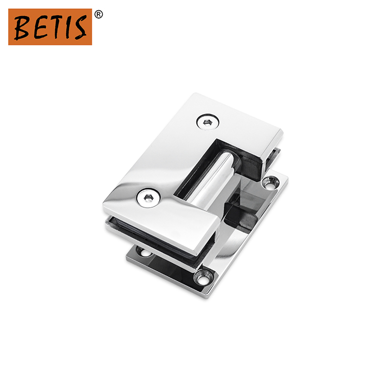 OEM 304 316 Grade Stainless-Steel Bathroom Shower Glass Hardware Heavy Duty Swivel Pivot Adjustable Wall-Mount Glass-to-Glass 90 135 180 Degree Door Hinge