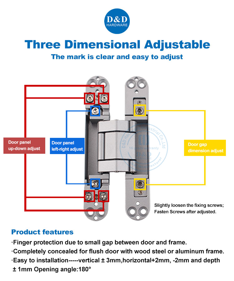 European German Italy Zinc Alloy Wholesale Heavy Duty Load Stainless Steel 3D Hidden Glass Door Hinge Cover Adjustable Invisible Concealed Hinge Supplier