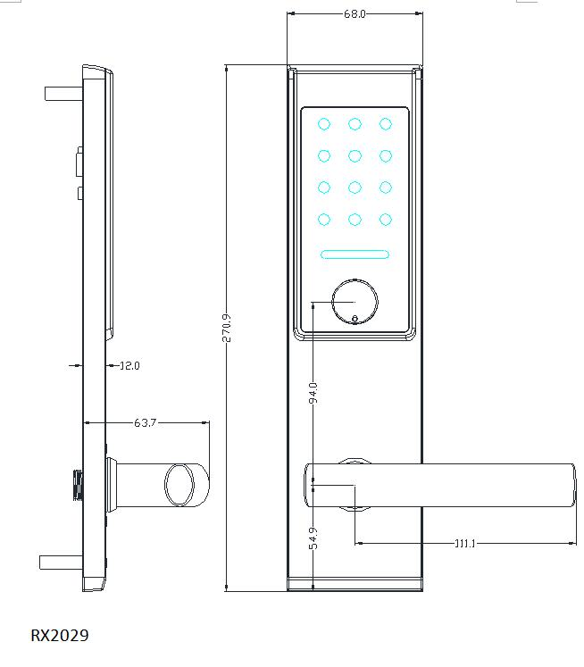 Keyless Entry Electronic Smart Bluetooth Door Lock with Ttlock APP