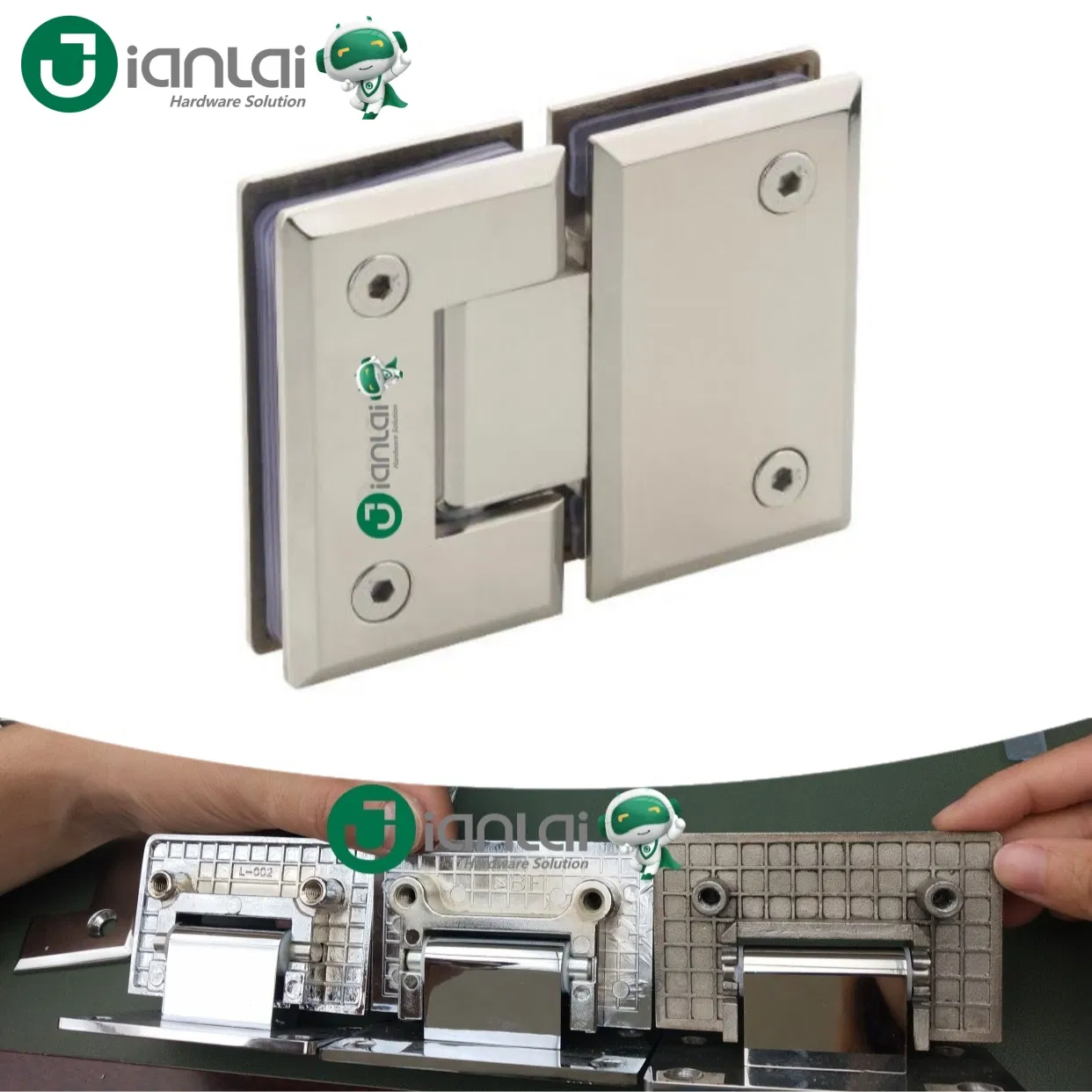 180 Degree Brass Glass Hinge Shower Hardware Glass Shower Door Hinge