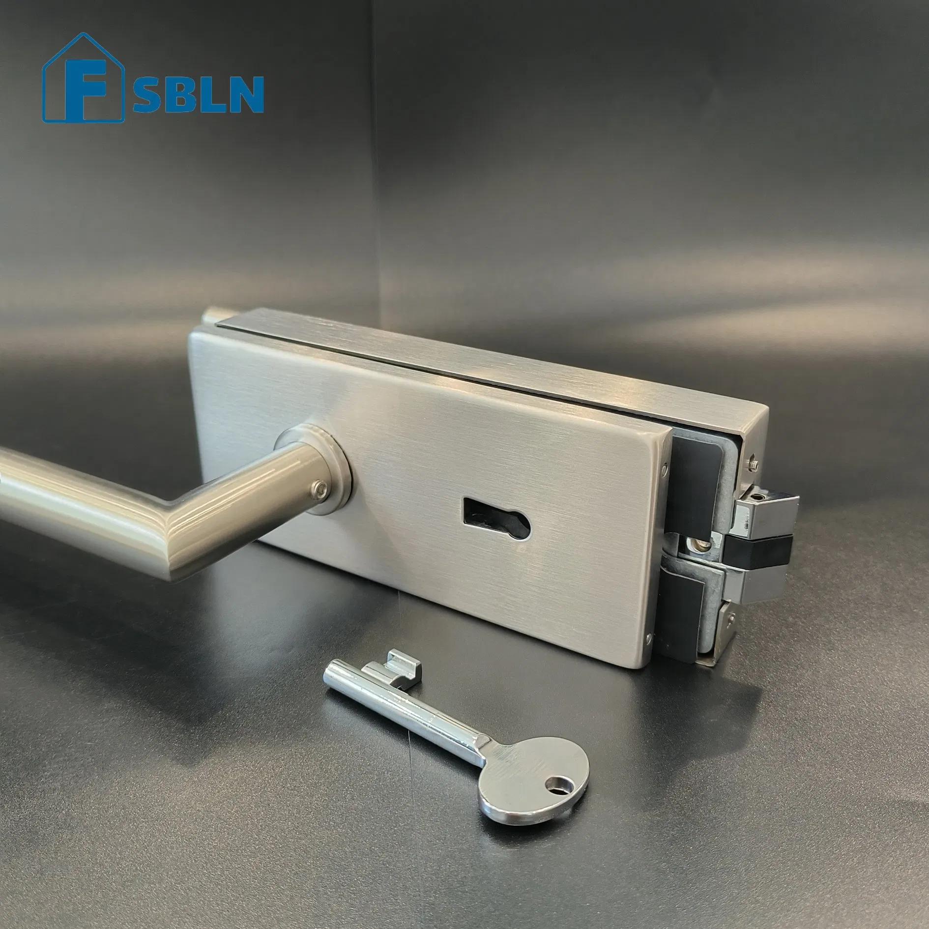 Sleek Brushed Right Angle Door Lock with Key with Handle Door Lock Body Emergency Exit Door Lock Sliding Glass Door Locks Fechaduras
