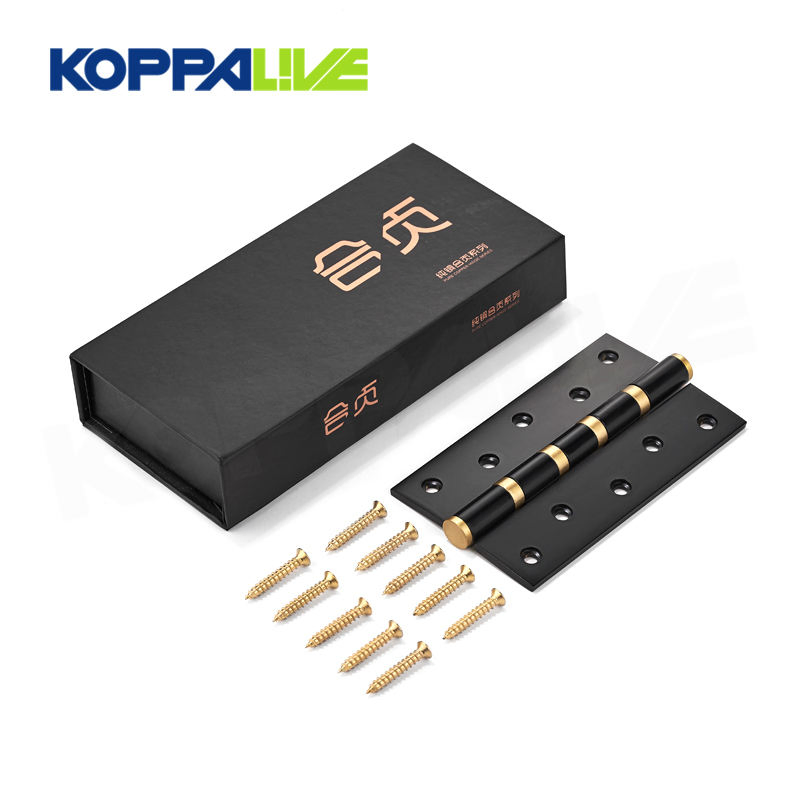 Koppalive Brass Door Hinges 4 Inch &amp; 5 Inch for Indoor Bedroom Doors Wooden House Doors Flush Mount Butt Hinges for Home
